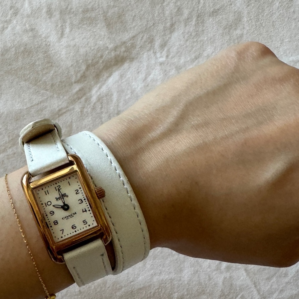 Coach Thompson Rose Gold Plated Double Wrap Watch